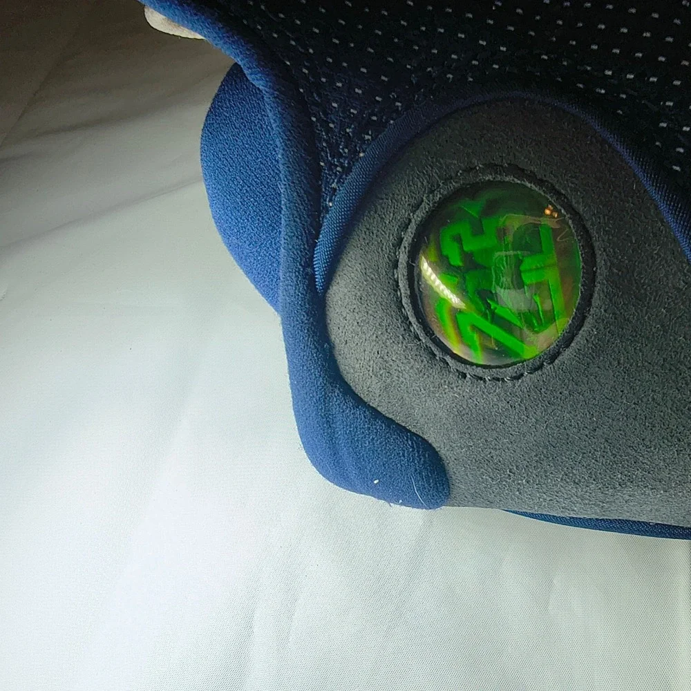 Nike Air Jordan 13 Retro Flint Navy Blue White Grey 414571-404 Mens Size 8